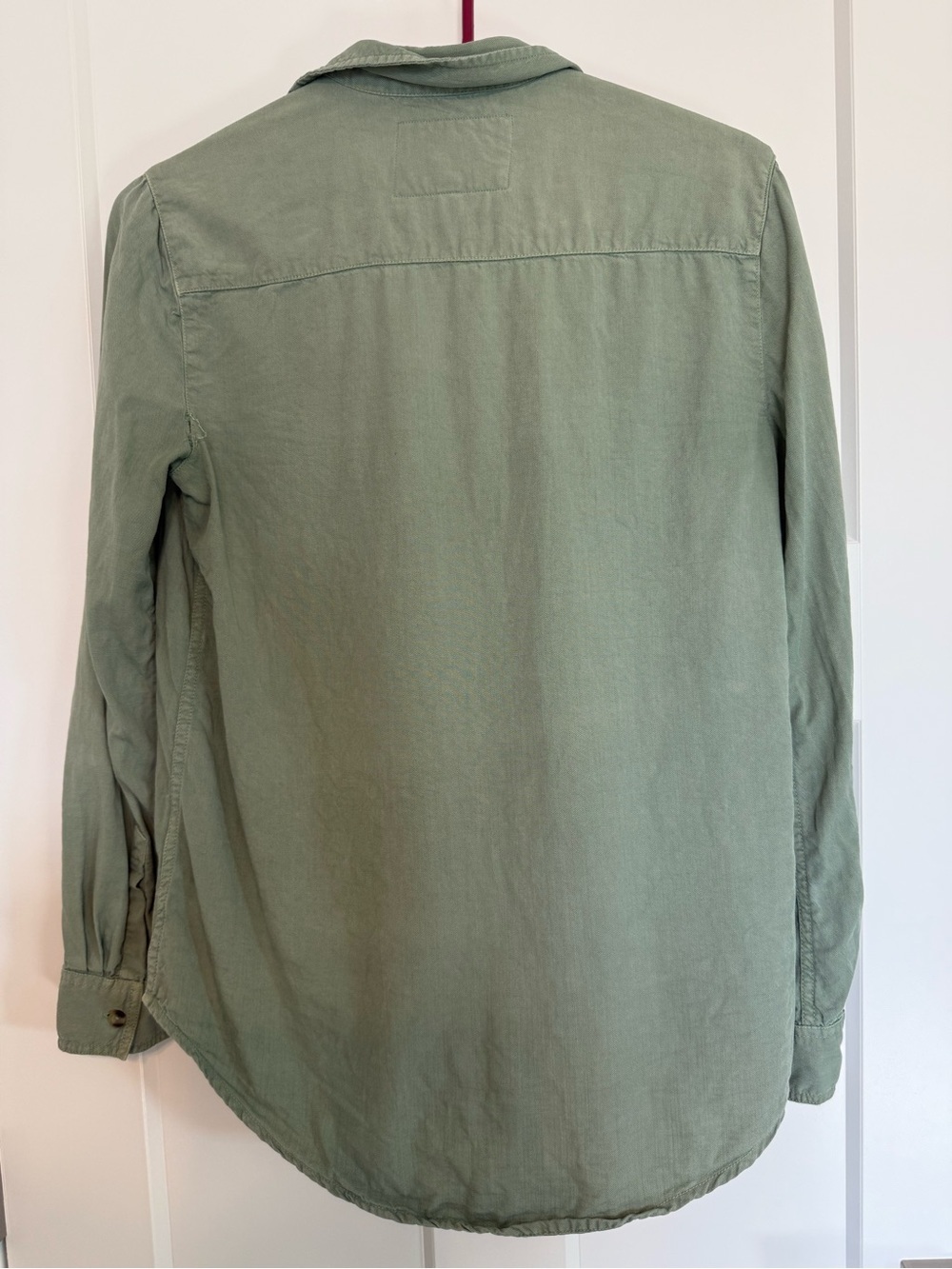 Olive Green Button-Up Shirt - Picture 9 of 9
